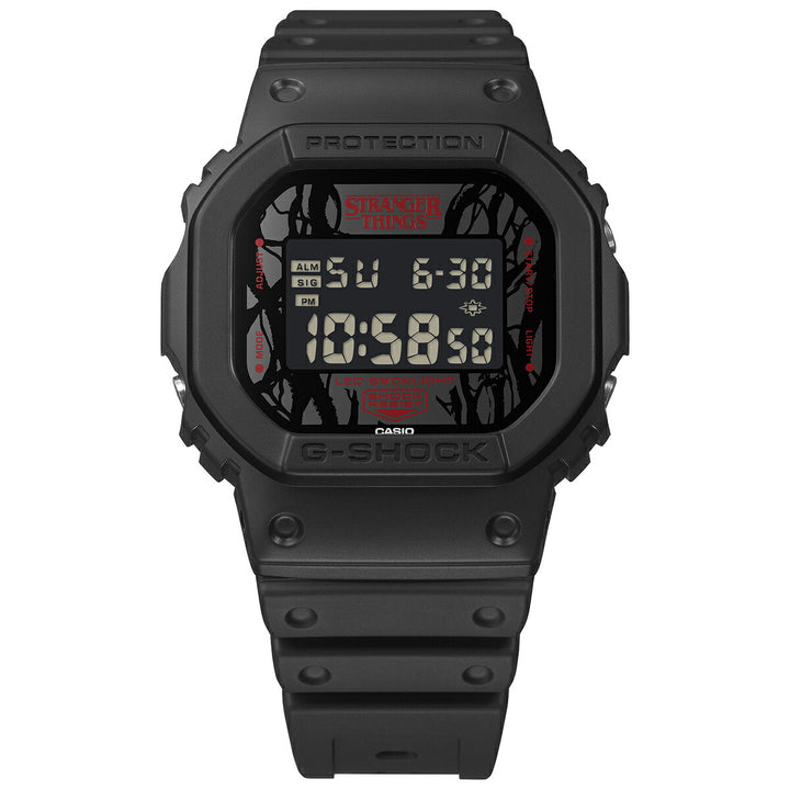G-SHOCK ストレンジャー・シングス 未知の世界 コラボレーションモデル DW-5600STT-1JR メンズ 電池式 デジタル スクエア 樹脂バンド 反転液晶