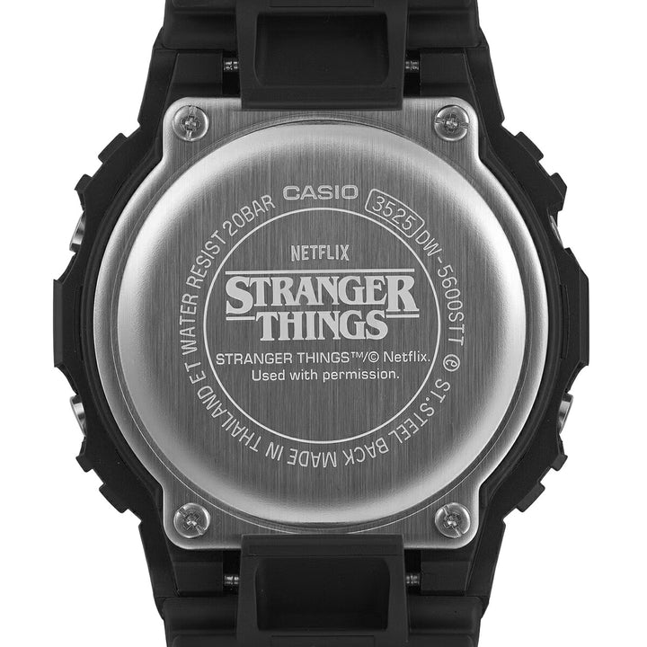 G-SHOCK ストレンジャー・シングス 未知の世界 コラボレーションモデル DW-5600STT-1JR メンズ 電池式 デジタル スクエア 樹脂バンド 反転液晶