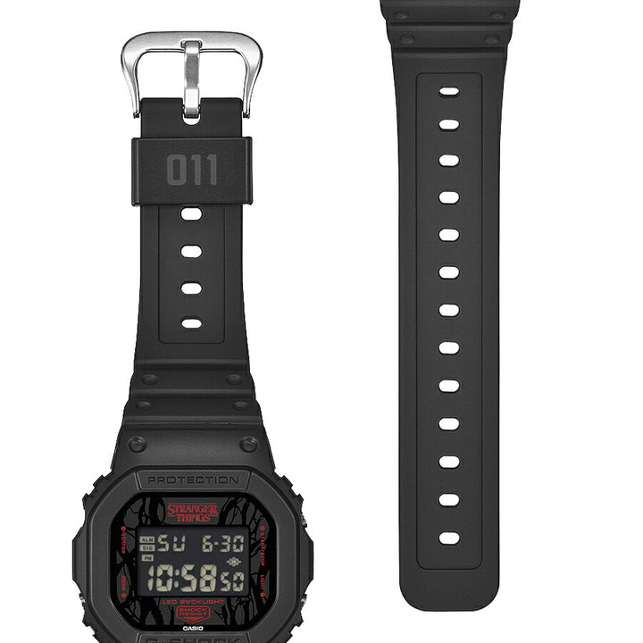 G-SHOCK ストレンジャー・シングス 未知の世界 コラボレーションモデル DW-5600STT-1JR メンズ 電池式 デジタル スクエア 樹脂バンド 反転液晶
