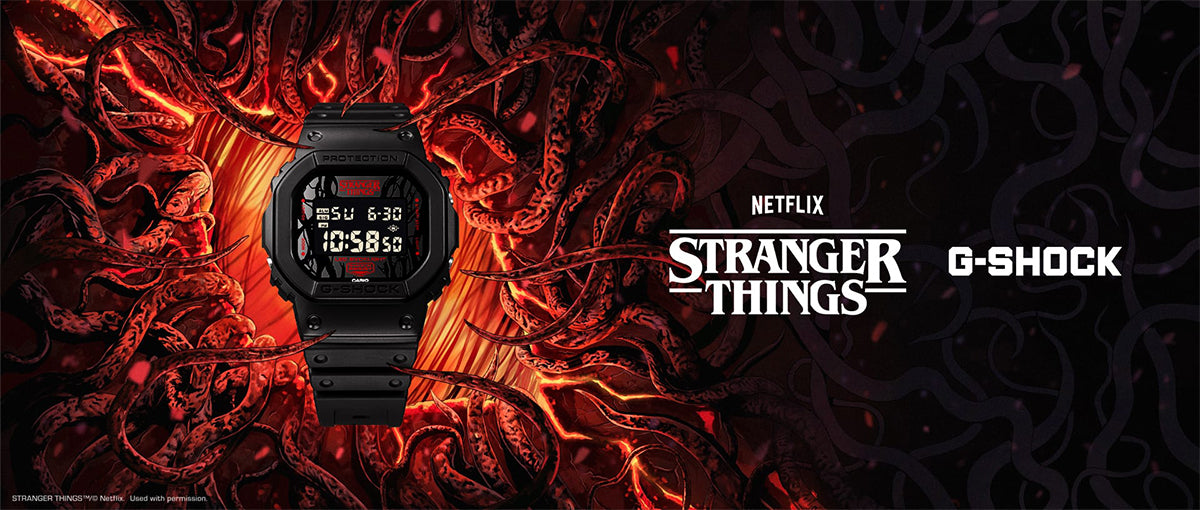 G-SHOCK ストレンジャー・シングス 未知の世界 コラボレーションモデル DW-5600STT-1JR メンズ 電池式 デジタル スクエア 樹脂バンド 反転液晶