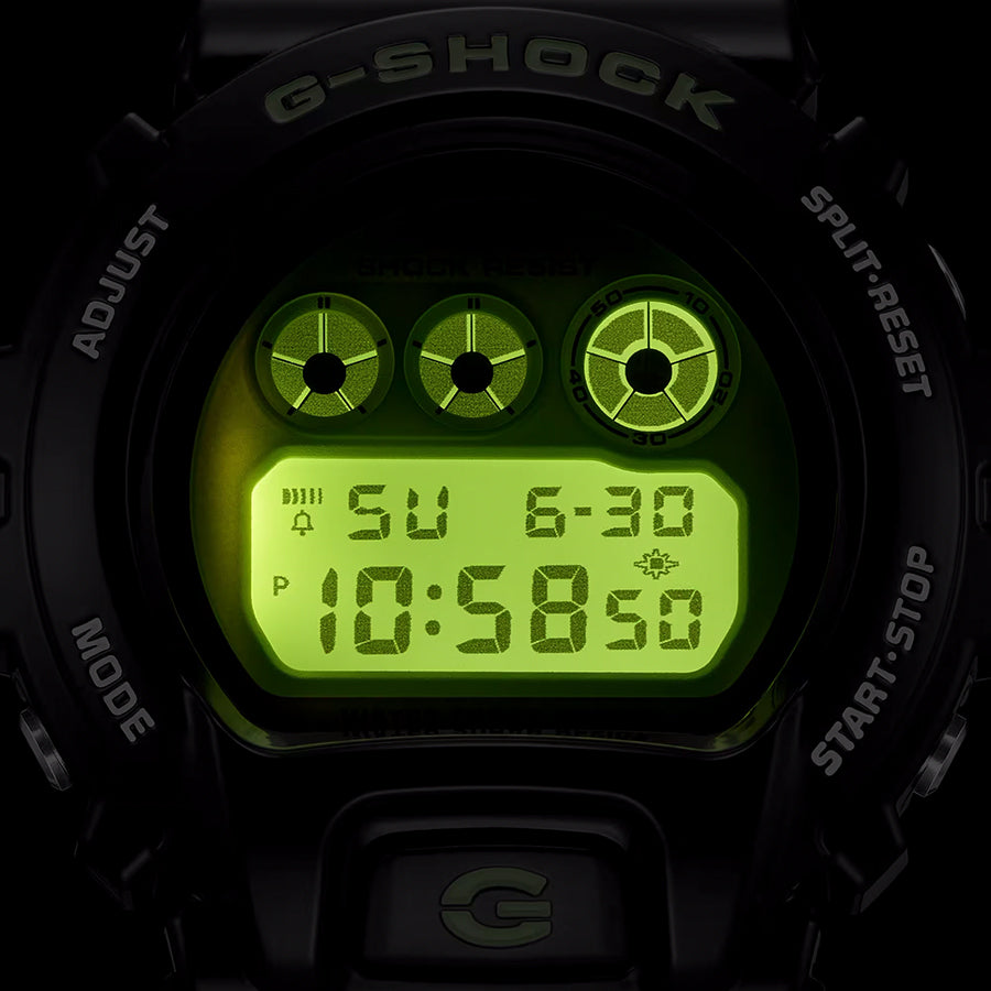 G-SHOCK CRAZY COLORS 2024 ブラック ライムグリーン DW-6900RCS-1JF メンズ 腕時計 電池式 デジタル ラウンド トリグラム 国内正規品 カシオ