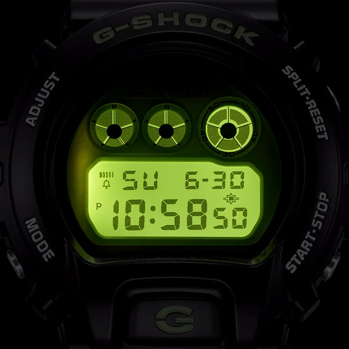 G-SHOCK CRAZY COLORS 2024 ブラック ライムグリーン DW-6900RCS-1JF メンズ 腕時計 電池式 デジタル ラウンド トリグラム 国内正規品 カシオ