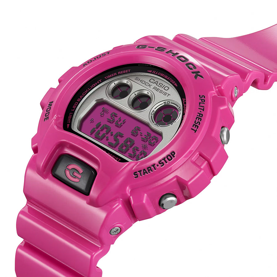 G-SHOCK CRAZY COLORS 2024 ショッキングピンク DW-6900RCS-4JF メンズ 腕時計 電池式 デジタル ラウンド トリグラム 国内正規品 カシオ