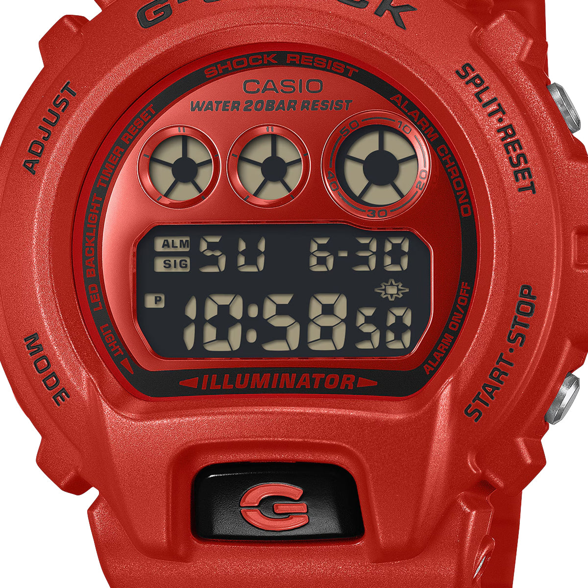 G-SHOCK アイコニック スタイルズ レッド ブラックアクセント DW