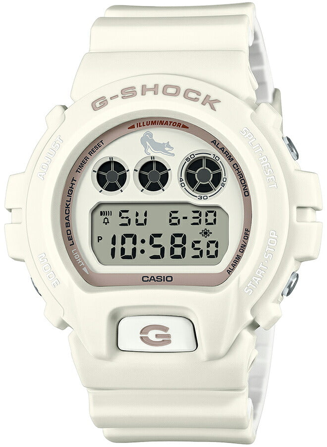 G-SHOCK Shiba Inu 柴犬 白柴 DW-6900SHB-7JR メンズ 腕時計 電池式 デジタル ラウンド トリグラム 樹脂バンド 日本製 国内正規品 カシオ