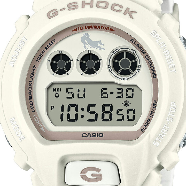 G-SHOCK Shiba Inu 柴犬 白柴 DW-6900SHB-7JR メンズ 腕時計 電池式 デジタル ラウンド トリグラム 樹脂バンド 日本製 国内正規品 カシオ