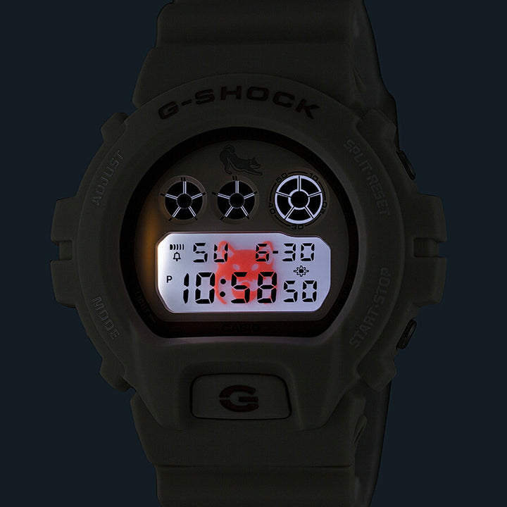 G-SHOCK Shiba Inu 柴犬 白柴 DW-6900SHB-7JR メンズ 腕時計 電池式 デジタル ラウンド トリグラム 樹脂バンド 日本製 国内正規品 カシオ