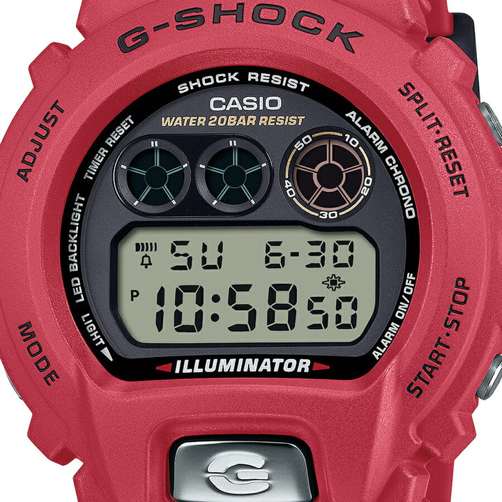 G-SHOCK DW-6900 30周年記念モデル DW-6900TR-4JR メンズ 腕時計 電池式 デジタル ラウンド トリグラム 樹脂バンド レッド 国内正規品 カシオ