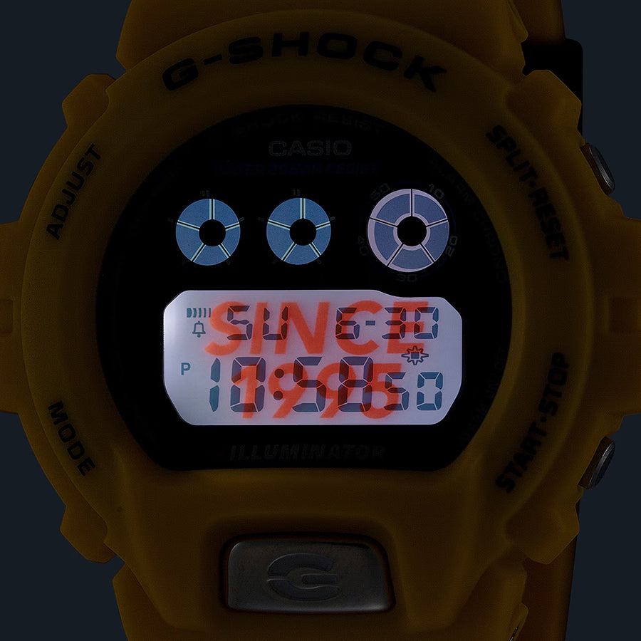 《2月21日発売/予約》G-SHOCK DW-6900 30周年記念モデル DW-6900TR-9JR メンズ 電池式 デジタル ラウンド トリグラム 樹脂バンド イエロー 国内正規品 カシオ