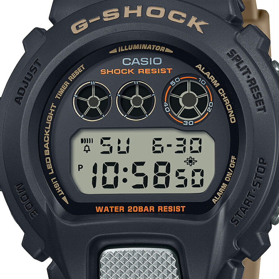 G-SHOCK Two tone utility colors DW-6900TU-1A5JF メンズ 腕時計 電池式 デジタル ラウンド トリグラム ブラック カーキ 国内正規品 カシオ