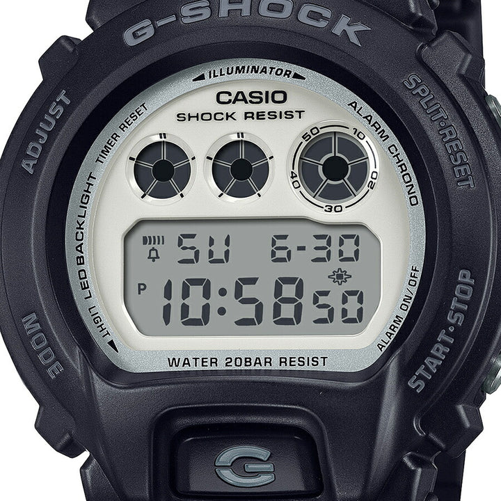 G-SHOCK ブラック&ブリリアントホワイト DW-6900WD-1JF メンズ 腕時計 電池式 デジタル ラウンド トリグラム 樹脂バンド 国内正規品 カシオ