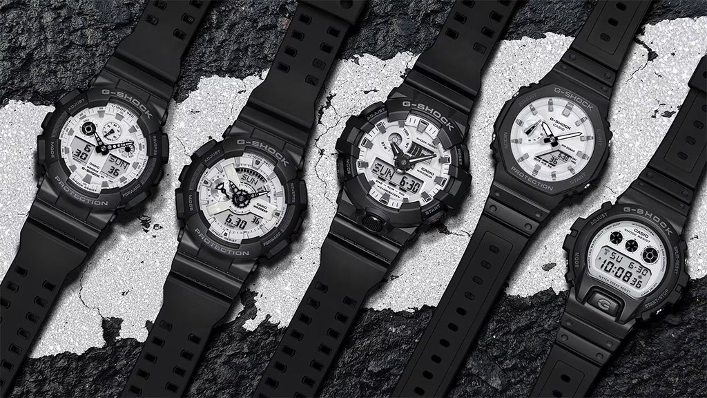 G-SHOCK ブラック&ブリリアントホワイト DW-6900WD-1JF メンズ 腕時計 電池式 デジタル ラウンド トリグラム 樹脂バンド 国内正規品 カシオ