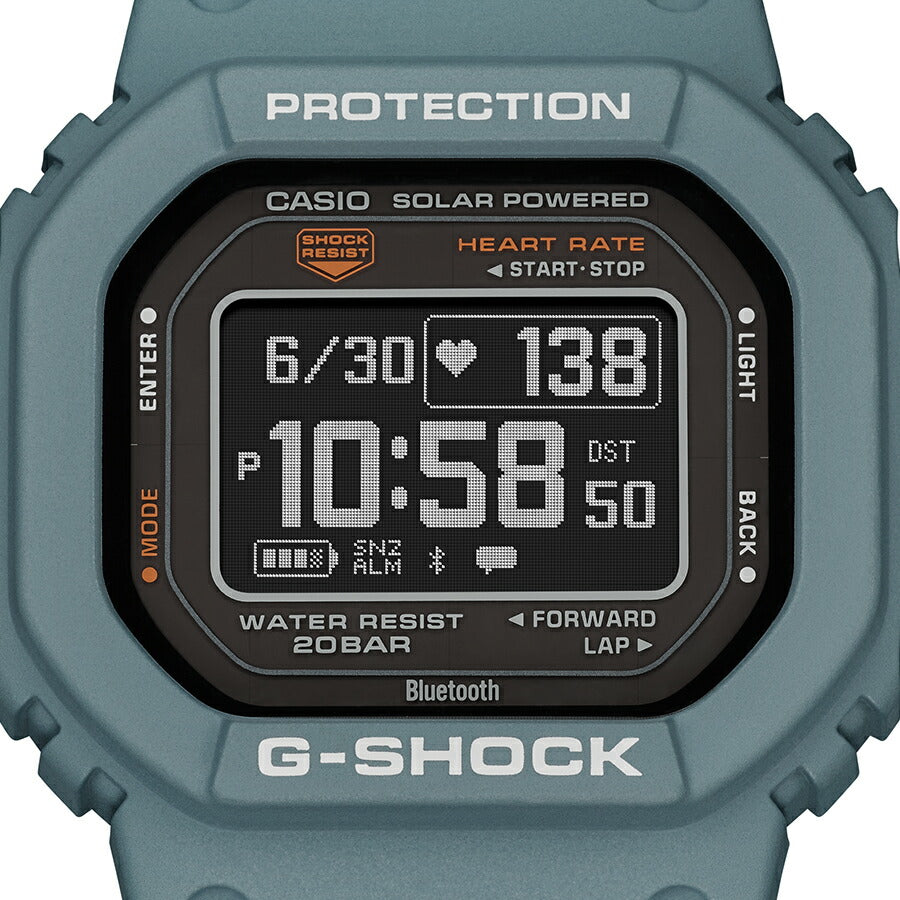 G-SHOCK G-SQUAD 心拍計測 血中酸素レベル計測 DW-H5600-2JR メンズ 腕時計 ソーラー Bluetooth 反転液晶 国内正規品 カシオ