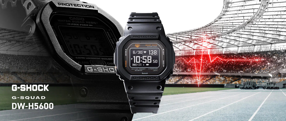 G-SHOCK G-SQUAD 心拍計測 血中酸素レベル計測 DW-H5600-1JR メンズ ソーラー Bluetooth 反転液晶