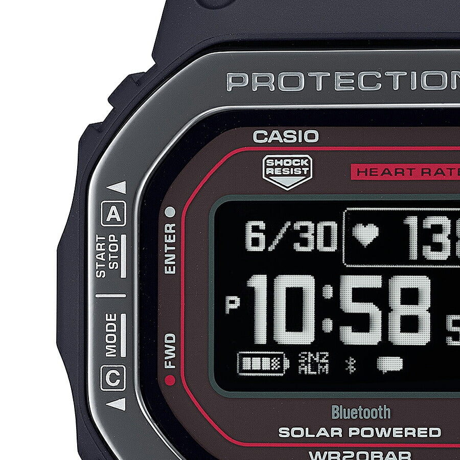 G-SHOCK G-SQUAD 心拍計測 血中酸素レベル計測 DW-H5600MB-1A4JR メンズ 腕時計 ソーラー Bluetooth 反転液晶 ブラック 国内正規品 カシオ