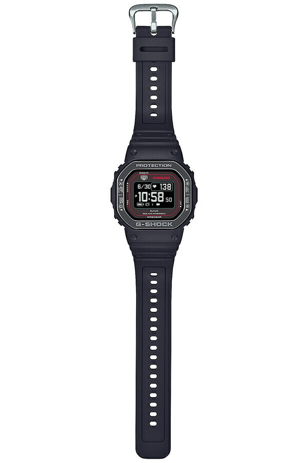 G-SHOCK G-SQUAD 心拍計測 血中酸素レベル計測 DW-H5600MB-1A4JR メンズ 腕時計 ソーラー Bluetooth 反転液晶 ブラック 国内正規品 カシオ