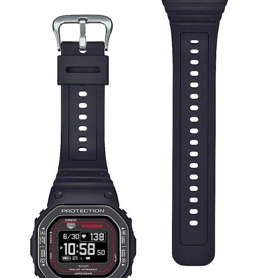 G-SHOCK G-SQUAD 心拍計測 血中酸素レベル計測 DW-H5600MB-1A4JR メンズ 腕時計 ソーラー Bluetooth 反転液晶 ブラック 国内正規品 カシオ