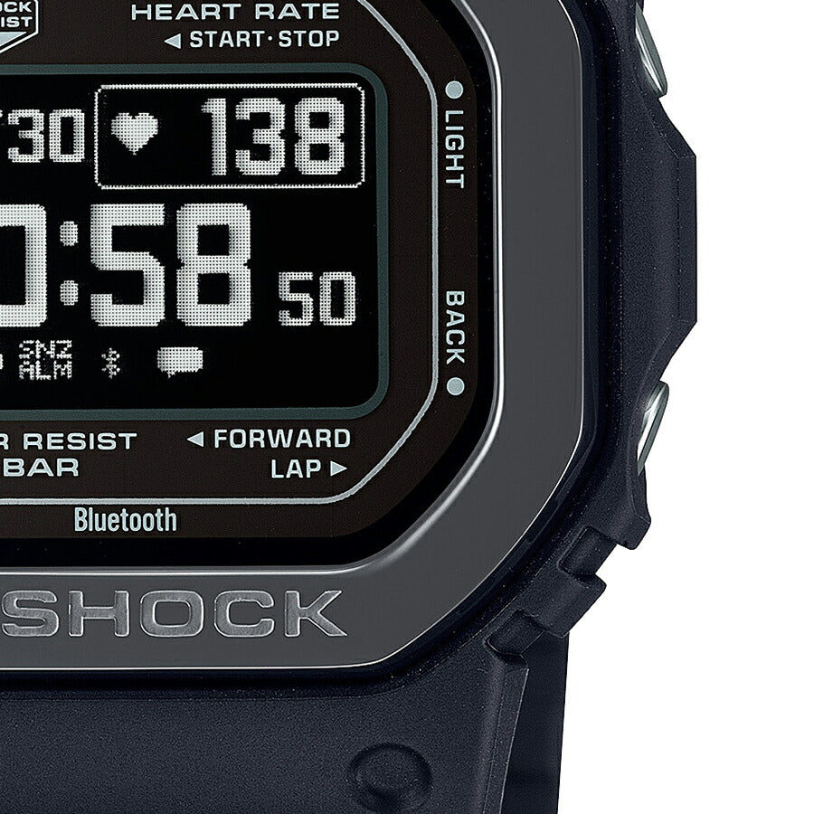 G-SHOCK G-SQUAD 心拍計測 血中酸素レベル計測 DW-H5600MB-1JR メンズ 腕時計 ソーラー Bluetooth 反転液晶 ブラック 国内正規品 カシオ