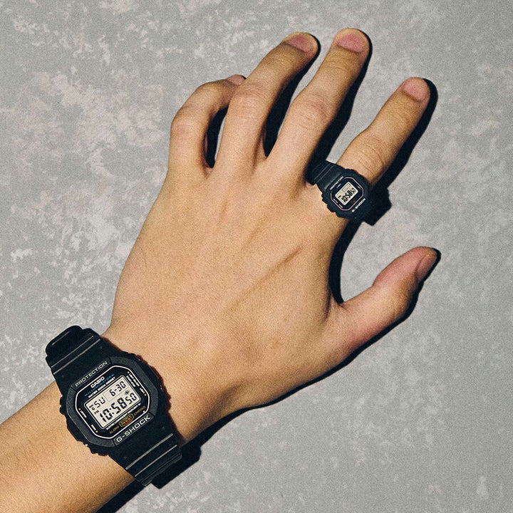 G-SHOCK Nano ナノ ブラック DWN-5600-1JR メンズ レディース 指輪サイズ ウオッチ 電池式 デジタル スクエア 樹脂バンド