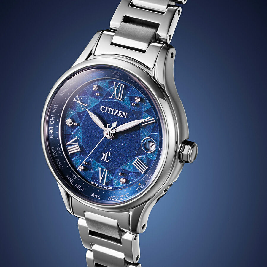シチズン クロスシー DEAR Collection 限定モデル 2025 ステンドグラス EC1160-71L レディース ソーラー 電波 ブルーダイヤル