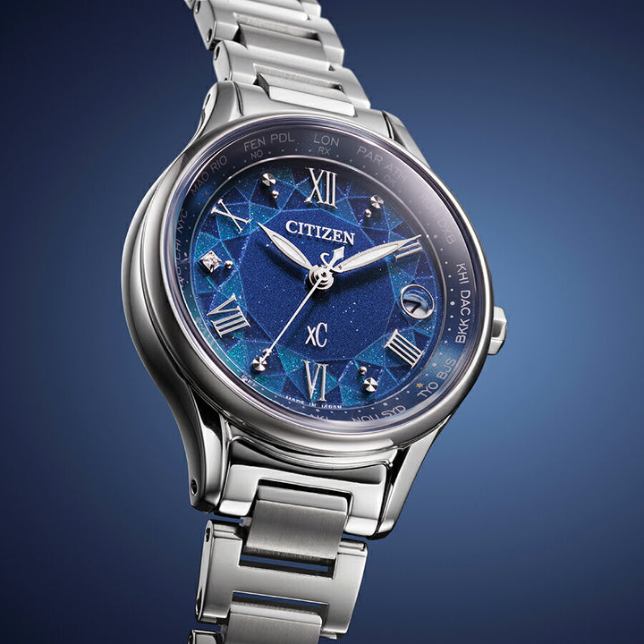 シチズン クロスシー DEAR Collection 限定モデル 2025 ステンドグラス EC1160-71L レディース ソーラー 電波 ブルーダイヤル