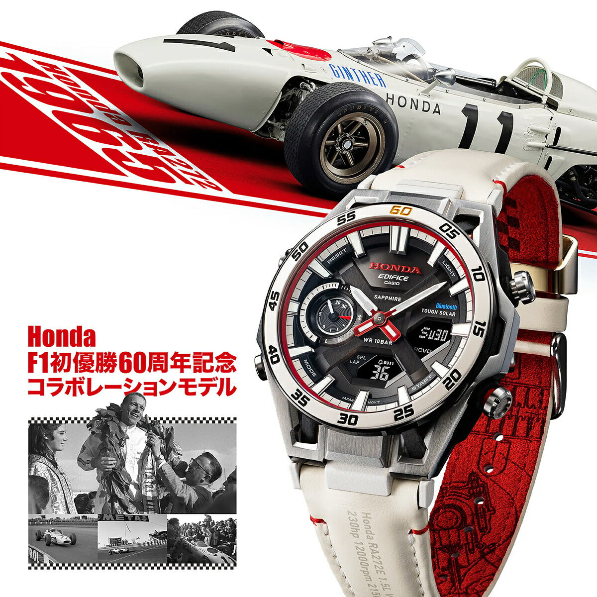 CASIO Honda F1 60周年 ECB-2300HR-1AJR　未使用品 カシオ エディフィス Honda F1初優勝60周年記念 コラボレーション