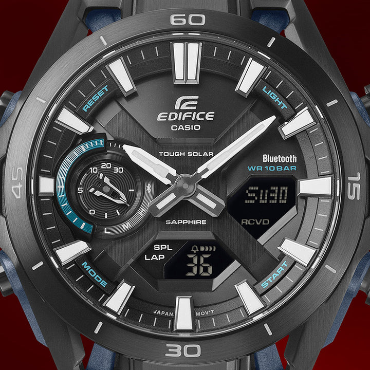 カシオ エディフィス ソスペンシオーネ レーシングマシンデザイン ECB-2300YD-1AJF メンズ ソーラー Bluetooth アナデジ シルバー