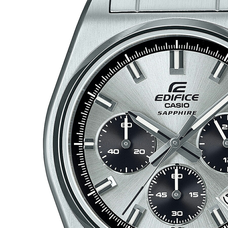 新品未使用✨ CASIO EDIFICE クロノグラフ腕時計 シルバー カシオ カシオ エディフィス クオーツ クロノグラフ EFB-730DJ-7AJF メンズ