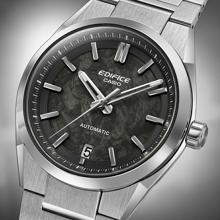 カシオ エディフィス オートマチック フォージドカーボン EFK-100YCD-1AJF メンズ 機械式 メカニカル 自動巻き ブラックダイヤル メタルバンド