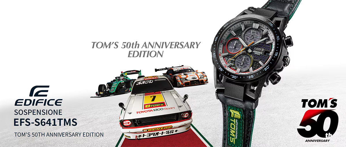 カシオ エディフィスTOM'S 50周年記念モデル ソスペンシオーネ EFS-S641TMS-1AJR メンズ ソーラー クロノグラフ アナログ 革ベルト