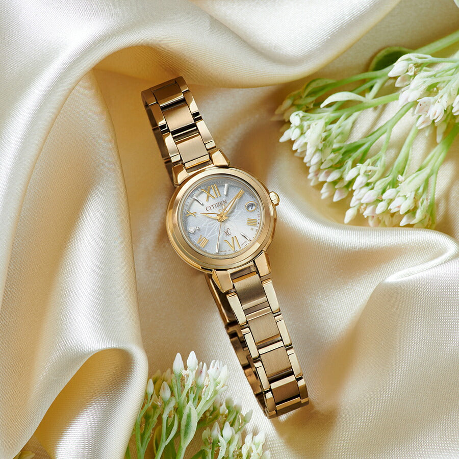 シチズン クロスシー ベーシックコレクション ミニソル 限定モデル ES9433-56A レディース ソーラー 電波 アンバーイエロー