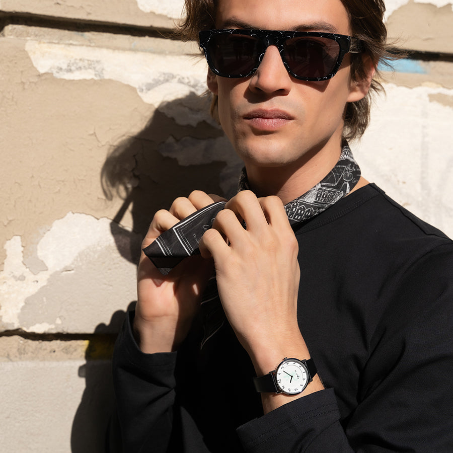agnes b. アニエスベー ウオッチ35周年記念 限定モデル トカゲデザイン FCSK754 レディース 腕時計 電池式 革ベルト ホワイト ブラック 国内正規品 セイコー