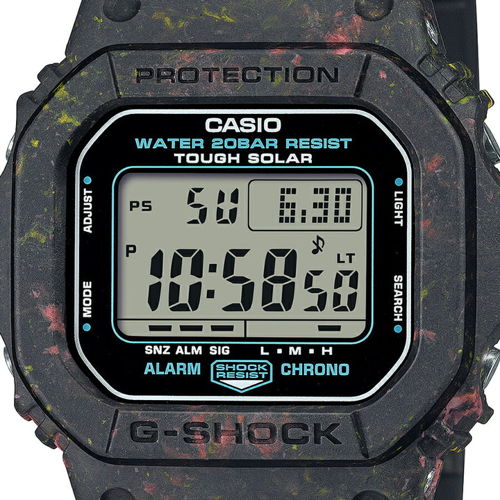 G-SHOCK 5600シリーズ 廃棄樹脂 リサイクル G-5600BG-1JR メンズ 腕時計 ソーラー デジタル 樹脂バンド マッドブラック 国内正規品 カシオ