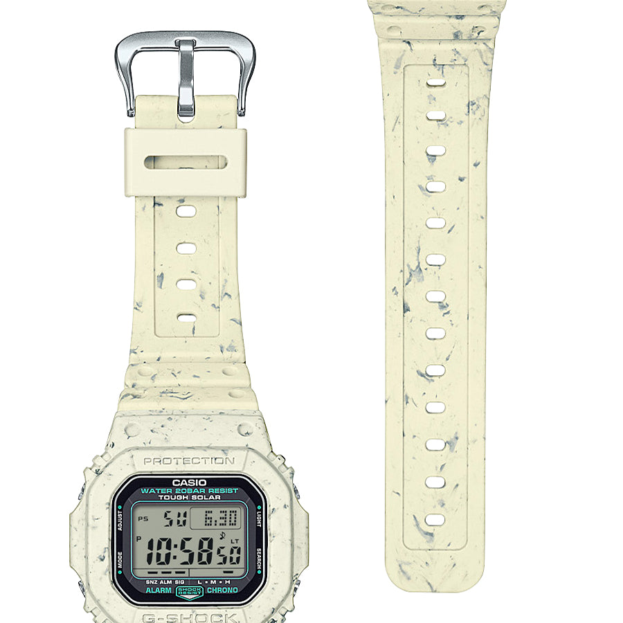 G-SHOCK 5600シリーズ 廃棄樹脂 リサイクル G-5600BG-5JR メンズ ソーラー デジタル 樹脂バンド ベージュ 国内正規品 カシオ
