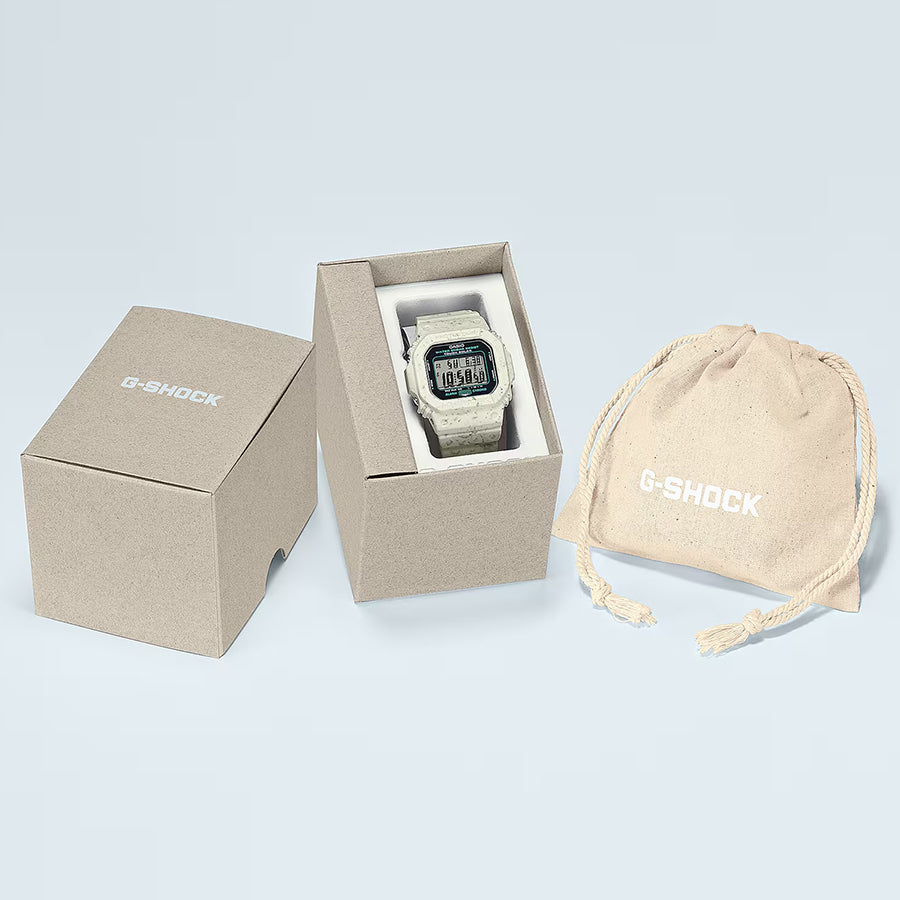 G-SHOCK 5600シリーズ 廃棄樹脂 リサイクル G-5600BG-5JR メンズ ソーラー デジタル 樹脂バンド ベージュ 国内正規品 カシオ