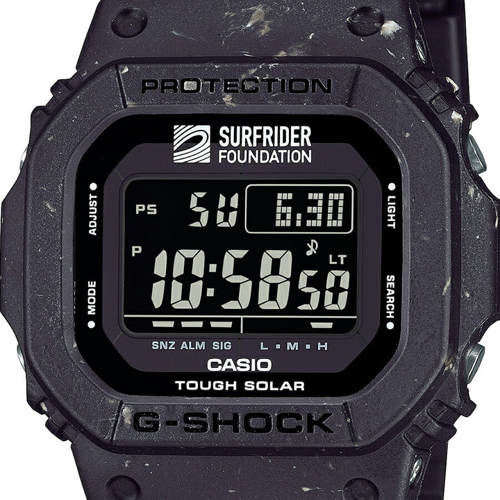 G-SHOCK SURFRIDER FOUNDATION コラボレーションモデル G-5600SRF-1JR メンズ 腕時計 ソーラー デジタル スクエア 樹脂バンド 反転液晶 国内正規品 カシオ