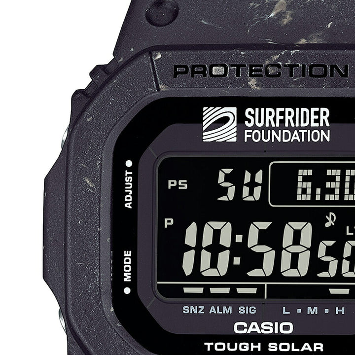 G-SHOCK SURFRIDER FOUNDATION コラボレーションモデル G-5600SRF-1JR メンズ 腕時計 ソーラー デジタル スクエア 樹脂バンド 反転液晶 国内正規品 カシオ