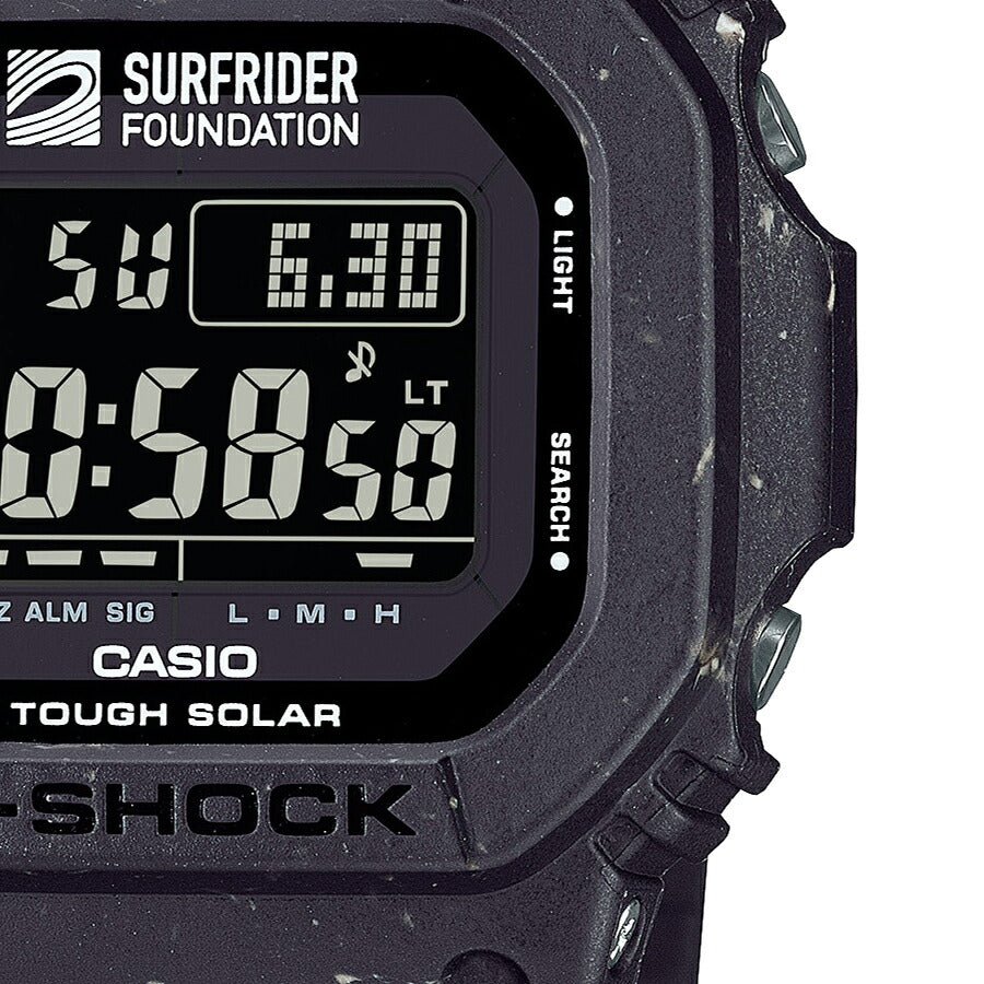 G-SHOCK SURFRIDER FOUNDATION コラボレーションモデル G-5600SRF-1JR メンズ 腕時計 ソーラー デジタル スクエア 樹脂バンド 反転液晶 国内正規品 カシオ