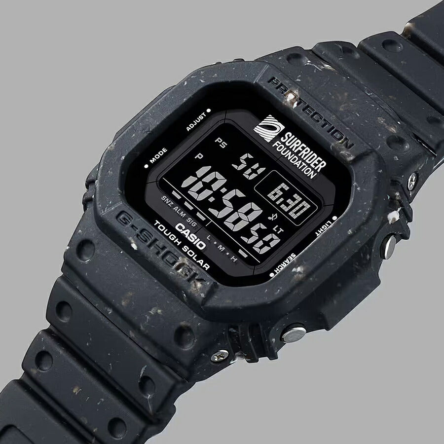 G-SHOCK SURFRIDER FOUNDATION コラボレーションモデル G-5600SRF-1JR メンズ 腕時計 ソーラー デジタル スクエア 樹脂バンド 反転液晶 国内正規品 カシオ