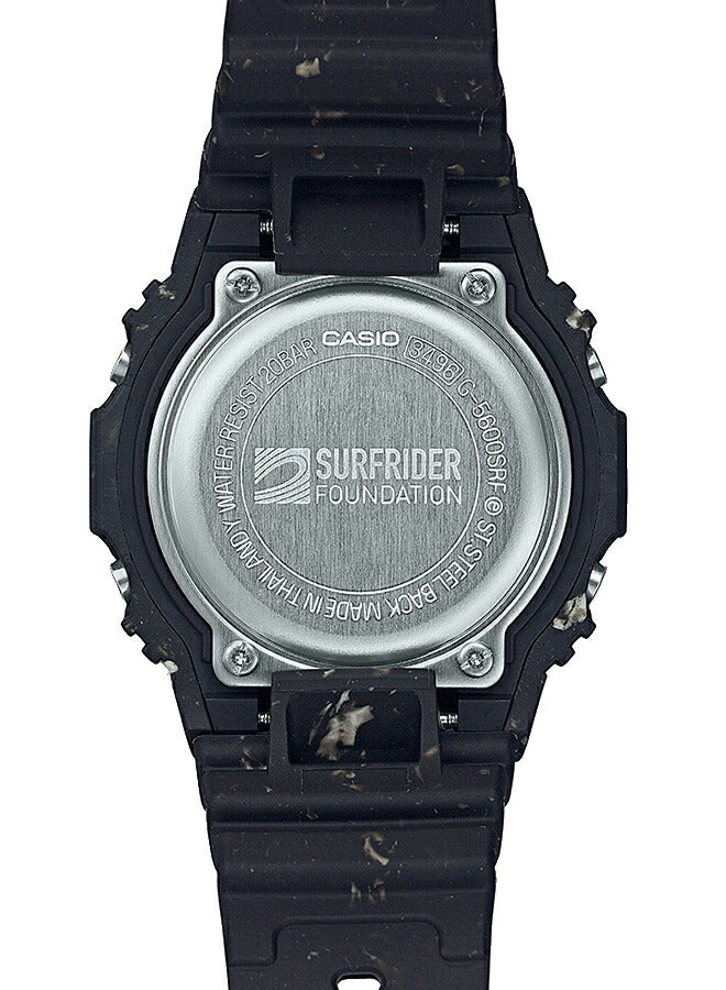 G-SHOCK SURFRIDER FOUNDATION コラボレーションモデル G-5600SRF-1JR メンズ 腕時計 ソーラー デジタル スクエア 樹脂バンド 反転液晶 国内正規品 カシオ