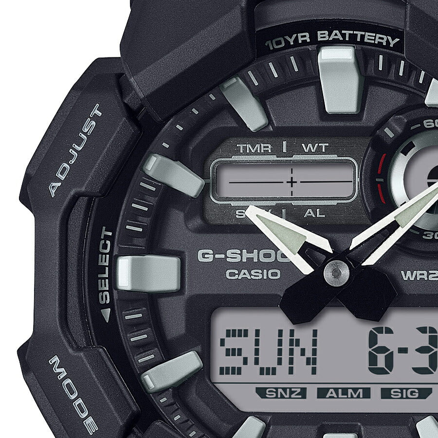 G-SHOCK GA-010シリーズ 10年バッテリー GA-010-1AJF メンズ 腕時計 電池式 アナデジ ラウンド ブラック 国内正規品 カシオ