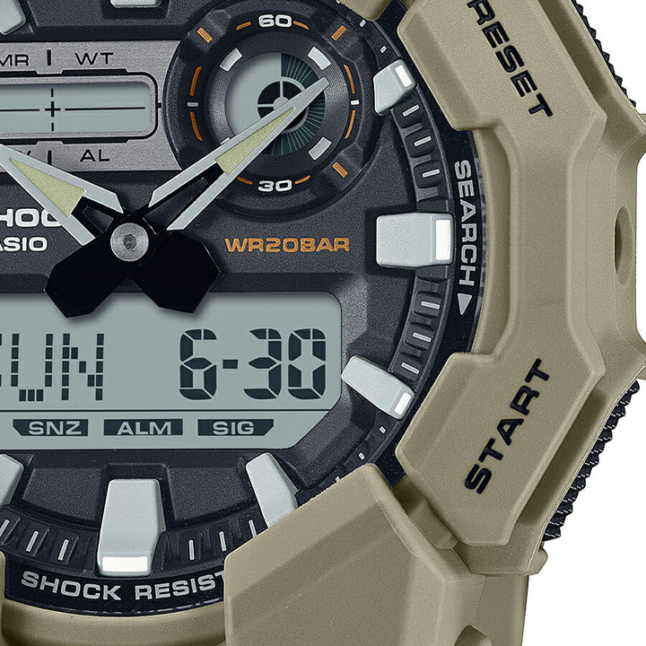 G-SHOCK GA-010シリーズ 10年バッテリー GA-010-5AJF メンズ 腕時計 電池式 アナデジ ラウンド ベージュ 国内正規品 カシオ