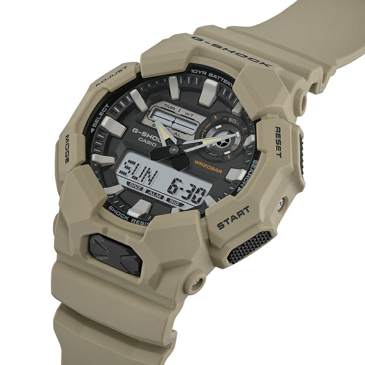 G-SHOCK GA-010シリーズ 10年バッテリー GA-010-5AJF メンズ 腕時計 電池式 アナデジ ラウンド ベージュ 国内正規品 カシオ