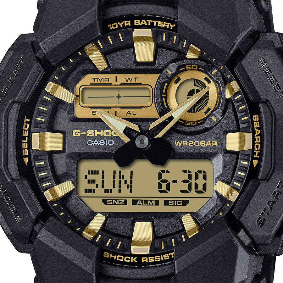 G-SHOCK GA-010GB-1A9JF　新品未使用 G-SHOCK ブラック&ゴールド 10年バッテリー ビッグケース GA