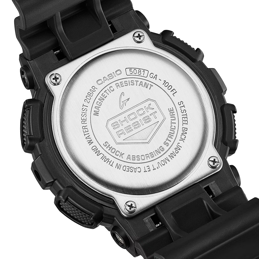 G-SHOCK フレイムインサイド フレイムブルー GA-100FL-1AJF メンズ 腕時計 電池式 ビッグケース アナデジ 樹脂バンド 反転液晶 国内正規品 カシオ