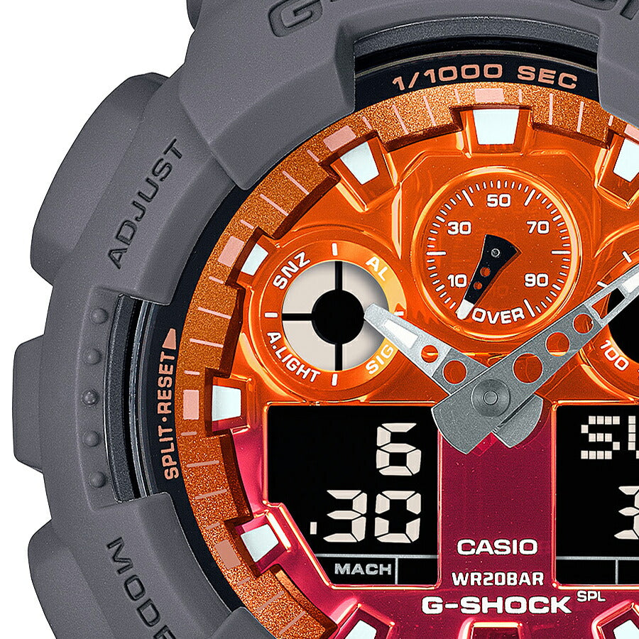 G-SHOCK フレイムインサイド フレイムオレンジ GA-100FL-8AJF メンズ
