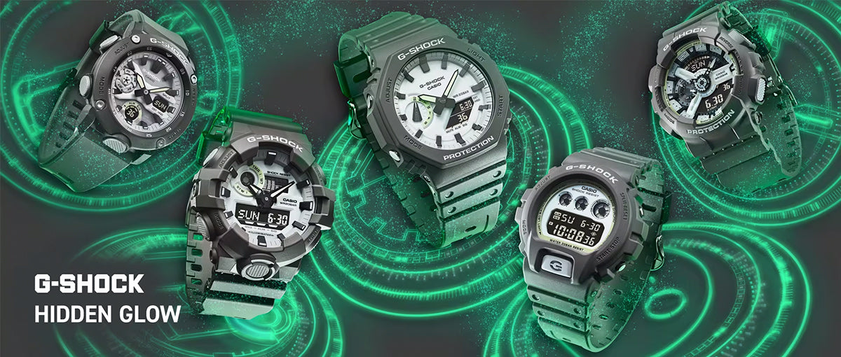 G-SHOCK HIDDEN GLOW 蓄光フェイス GA-110HD-8AJF メンズ 電池式 アナデジ ビッグケース グレー 反転液晶