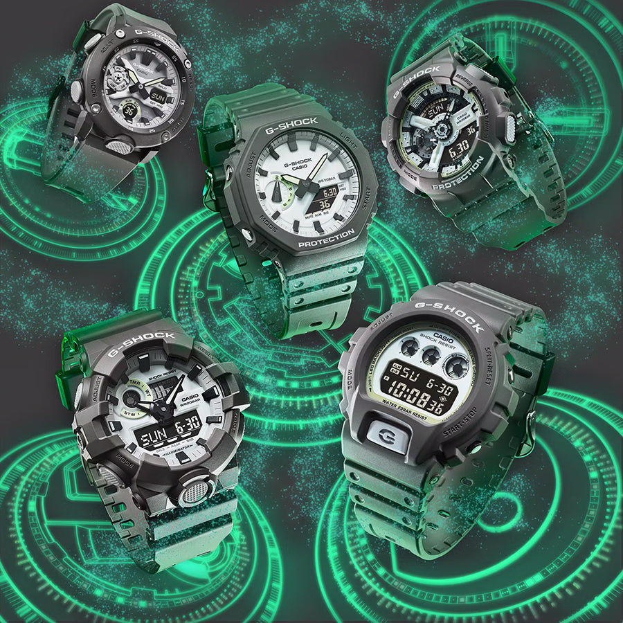 G-SHOCK HIDDEN GLOW 蓄光フェイス GA-110HD-8AJF メンズ 電池式 アナデジ ビッグケース グレー 反転液晶