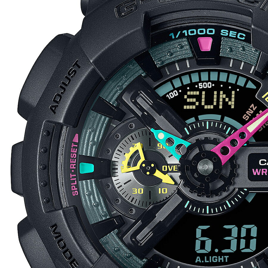 G-SHOCK Multi Fluorescent color 蛍光色デザイン GA-110MF-1AJF メンズ 腕時計 電池式 アナデジ ビッグケース 反転液晶 国内正規品 カシオ