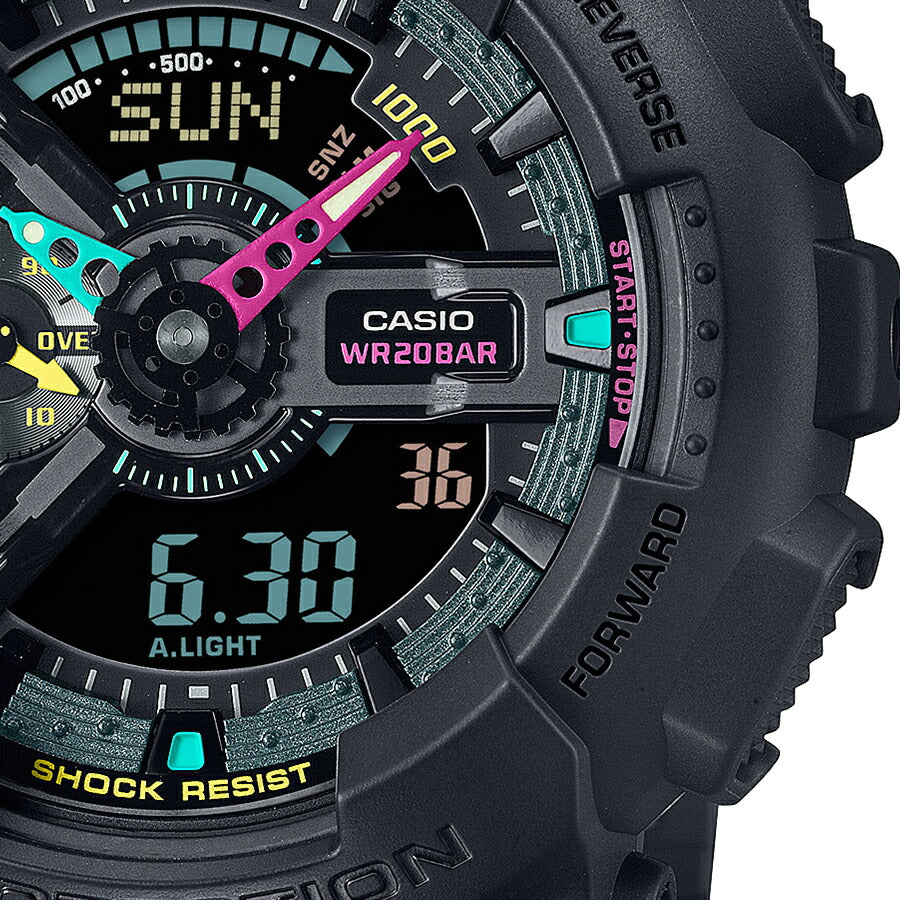 G-SHOCK Multi Fluorescent color 蛍光色デザイン GA-110MF-1AJF メンズ 腕時計 電池式 アナデジ ビッグケース 反転液晶 国内正規品 カシオ